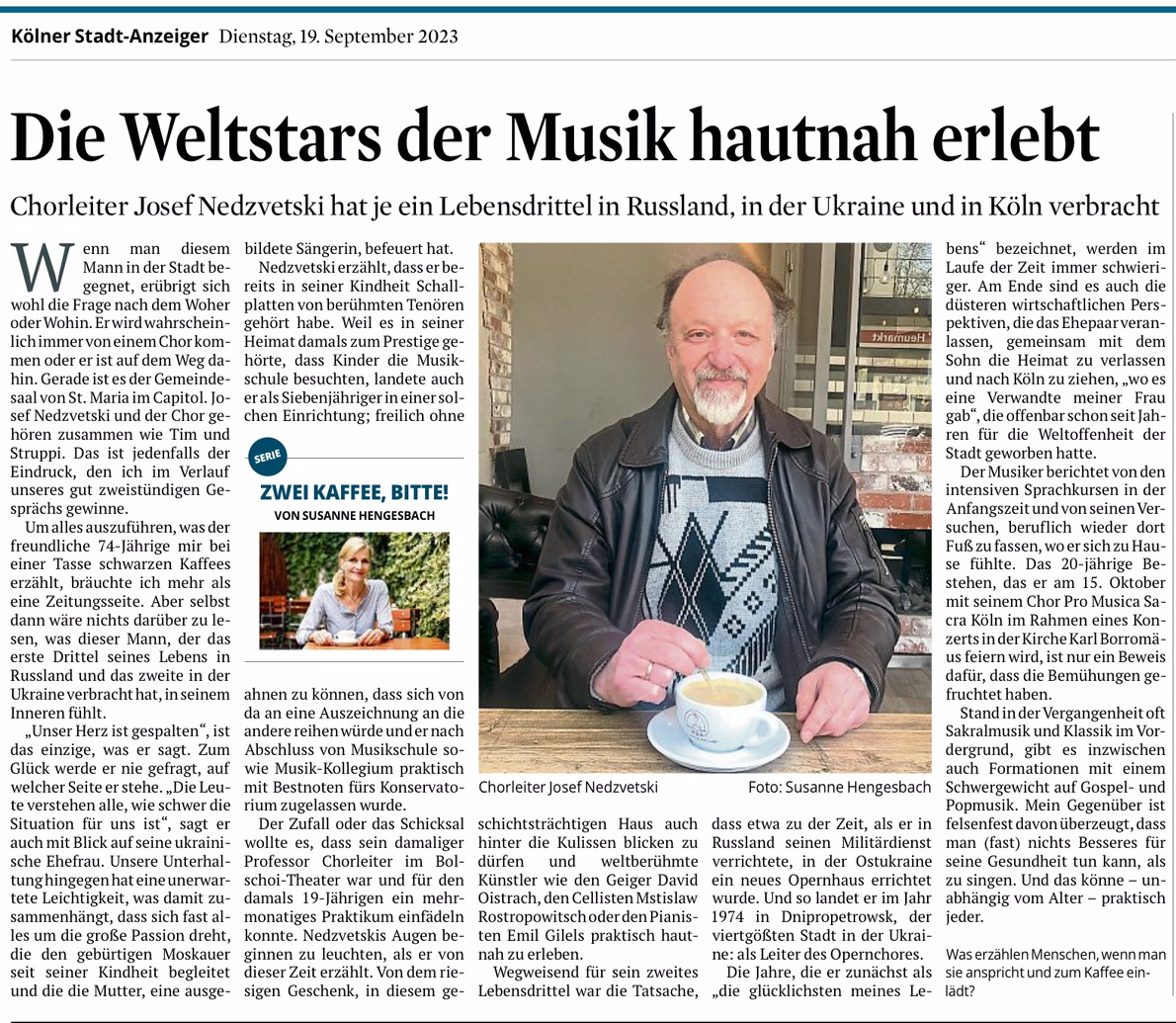 Josef im 2023 Stadtanzeiger